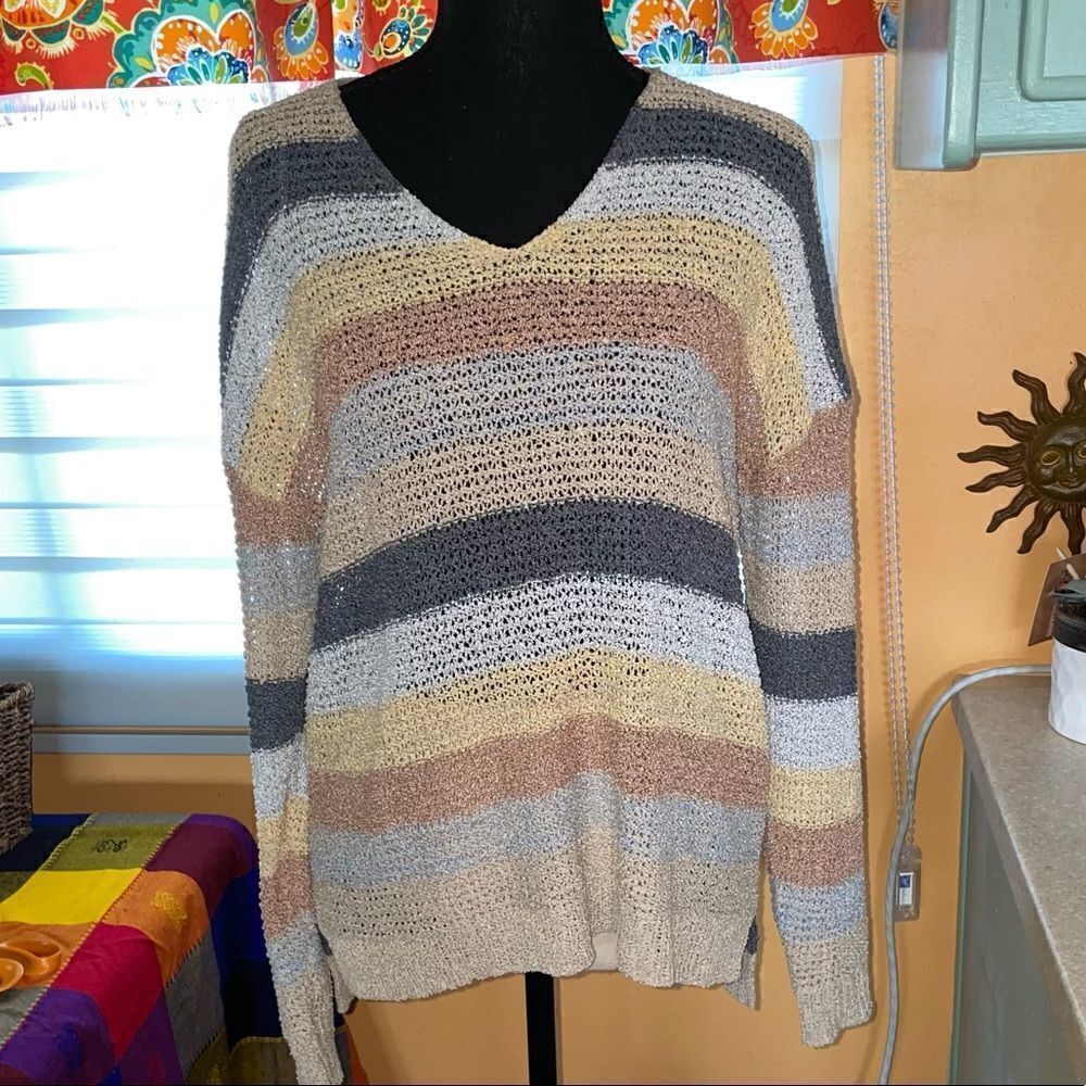 🆕 knox Rose lightweight long sleeve v neck summer sweater sz small